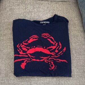 Crewcuts Navy Tee with Red Crab Graphic